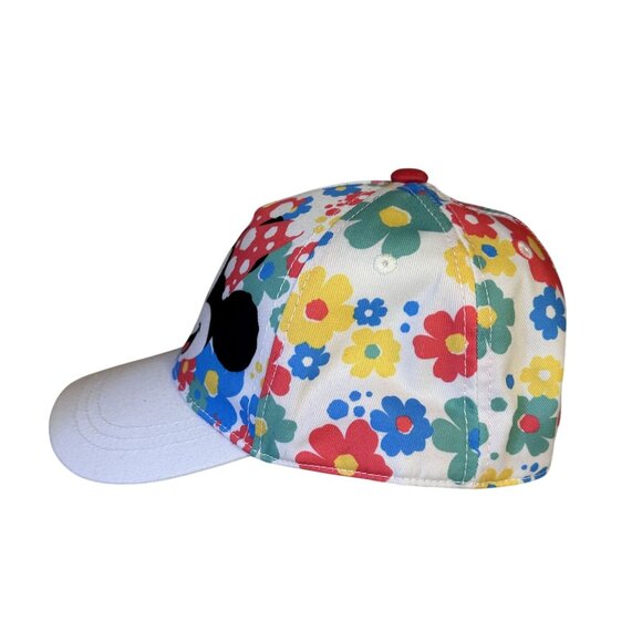 Disney Parks Minnie Mouse Floral Baseball Cap for Kids One Size Adjustable VGC - Picture 2 of 5
